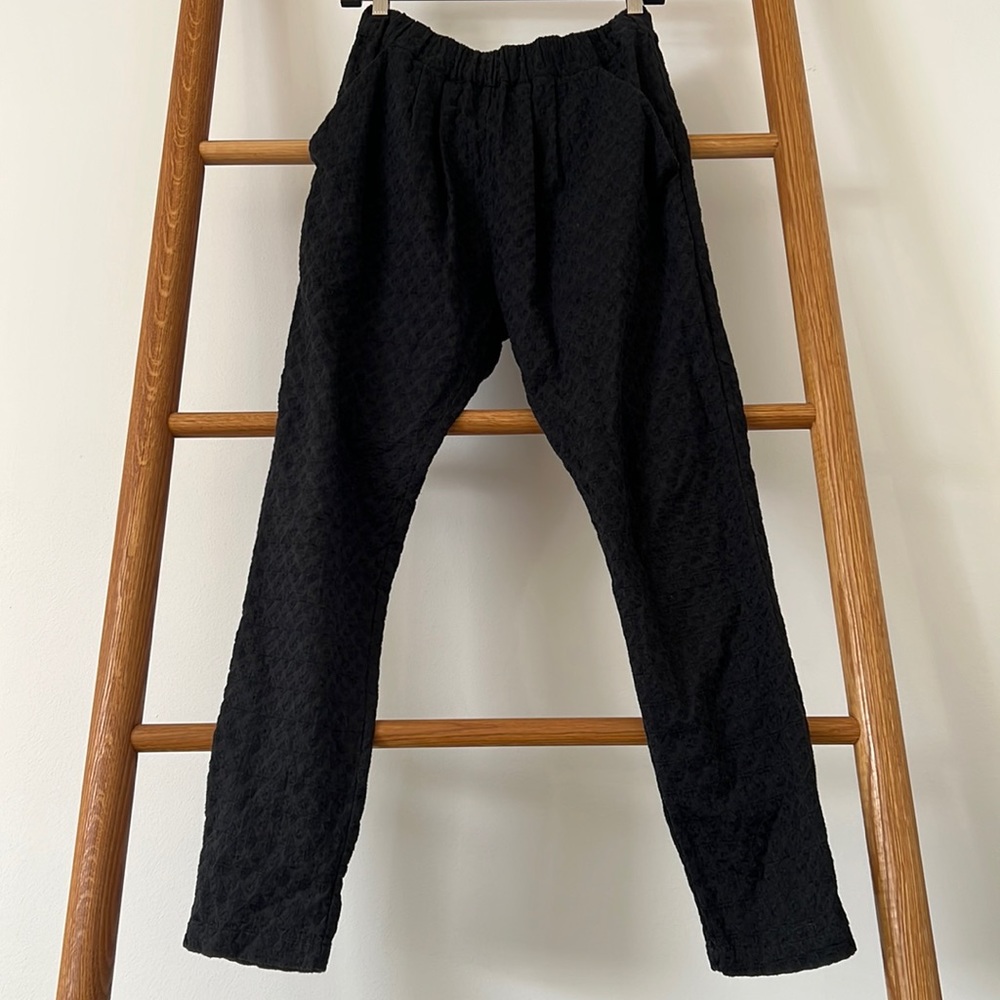 Black cotton trousers